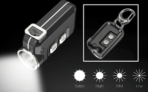 MINI LED Keychain Intelligent Flashlight - USB Rechargeable & Powerful Lumens